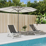 Folding Beach Chairs 2 Pcs Aluminium And Textilene