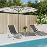 Folding Beach Chairs 2 Pcs Aluminium And Textilene