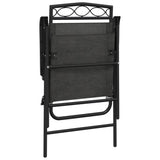 Folding Garden Chairs 2 Pcs Melange Steel And Textilene