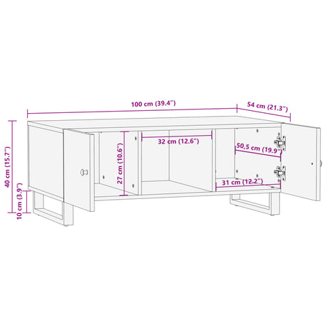 Coffee Table 100X54X40 Cm Solid Wood Reclaimed&Engineered Wood