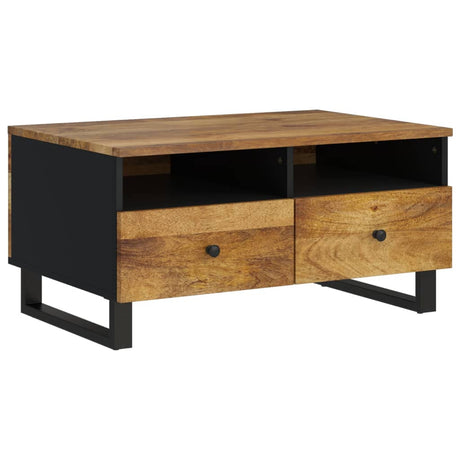 Coffee Table 80X54X40 Cm Solid Wood Mango&Engineered Wood
