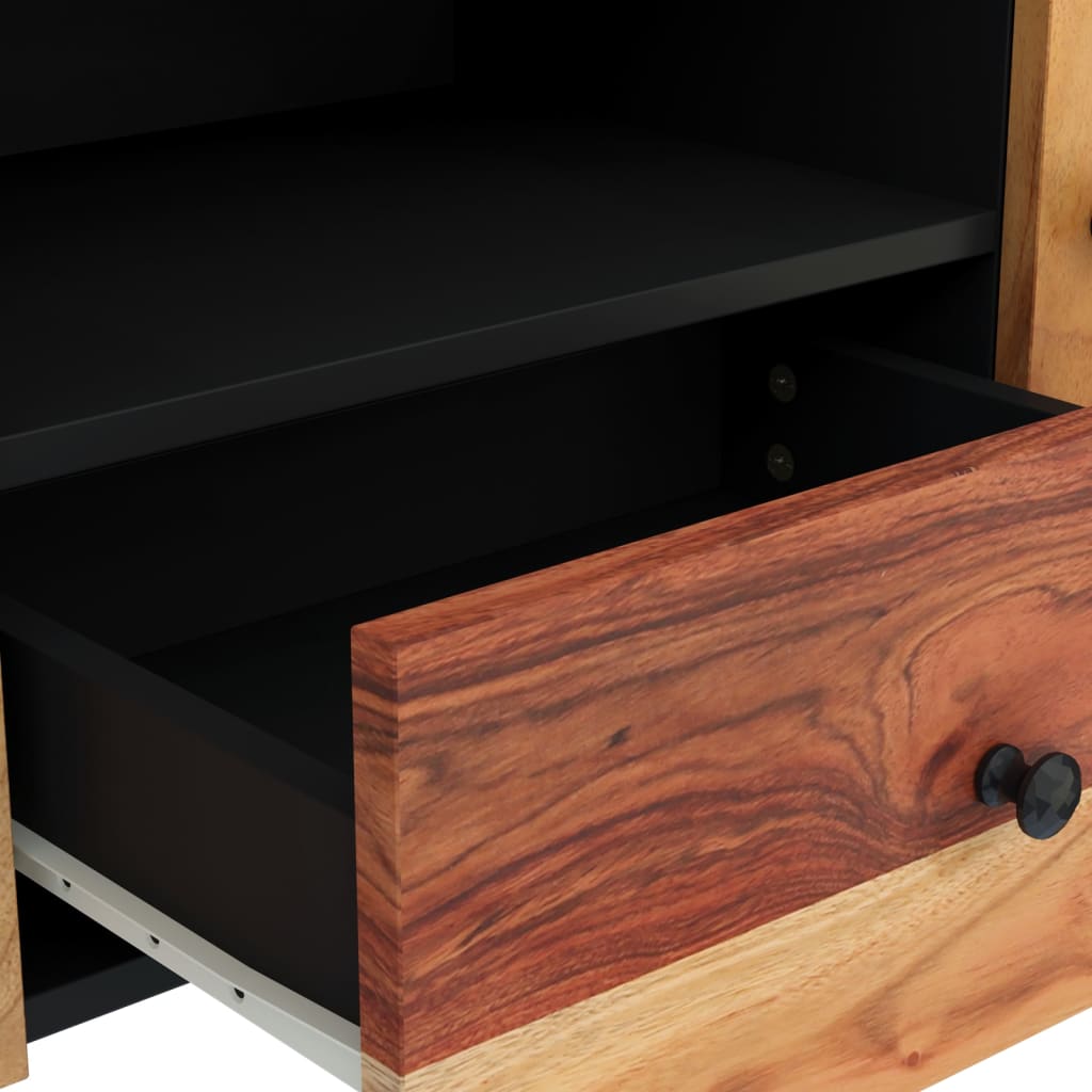 Tv Cabinet 105X33.5X46 Cm Solid Wood Acacia&Engineered Wood