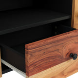 Tv Cabinet 105X33.5X46 Cm Solid Wood Acacia&Engineered Wood