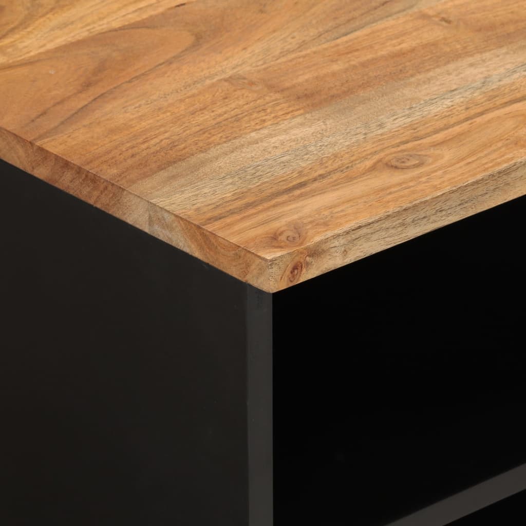 Tv Cabinet 100X33X46 Cm Solid Wood Acacia&Engineered Wood