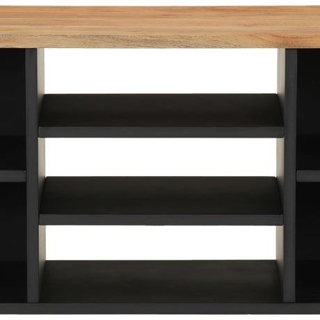 Tv Cabinet 100X33X46 Cm Solid Wood Acacia&Engineered Wood