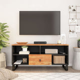 Tv Cabinet 100X33X46 Cm Solid Wood Mango&Engineered Wood