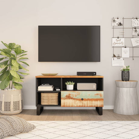 Tv Cabinet 80X33X46 Cm Solid Wood Mango&Engineered Wood