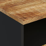 Tv Cabinet 100X33X46 Cm Solid Wood Mango And Engineered Wood