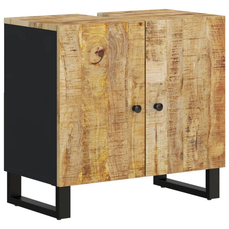 Sink Cabinet 62X33X58 Cm Solid Wood Mango And Engineered Wood