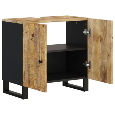 Sink Cabinet 62X33X58 Cm Solid Wood Mango And Engineered Wood