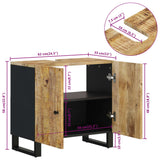 Sink Cabinet 62X33X58 Cm Solid Wood Mango And Engineered Wood