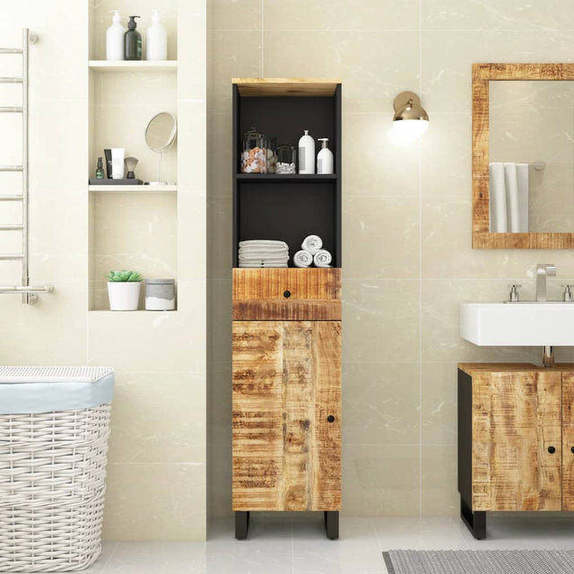 Bathroom Cabinet 38X33X160 Cm Solid Wood Mango