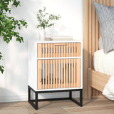 Bedside Cabinets 2 Pcs 40X30X55.5 Cm Engineered Wood&Iron