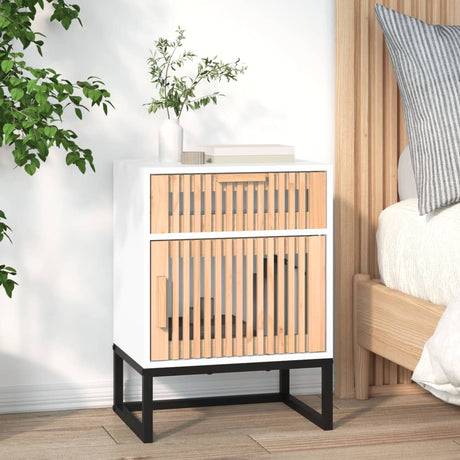 Bedside Cabinets 2 Pcs 40X30X55.5 Cm Engineered Wood&Iron