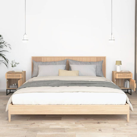 Bedside Cabinets 2 Pcs 40X30X55.5 Cm Engineered Wood&Iron