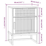 Bedside Cabinets 2 Pcs 40X30X55.5 Cm Engineered Wood&Iron