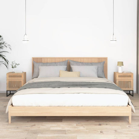 Bedside Cabinets 2 Pcs 40X30X55.5 Cm Engineered Wood&Iron