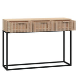 Console Table 105x30x75 cm Engineered Wood and Iron