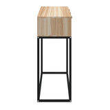 Console Table 105x30x75 cm Engineered Wood and Iron