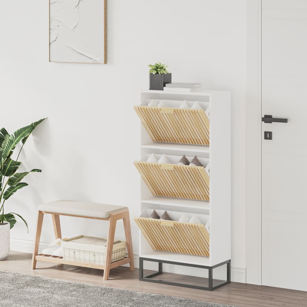 Shoe Cabinet 52X25X120 Cm Engineered Wood