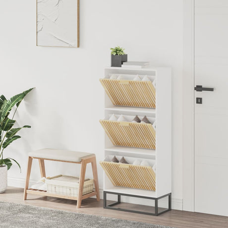 Shoe Cabinet 52X25X120 Cm Engineered Wood