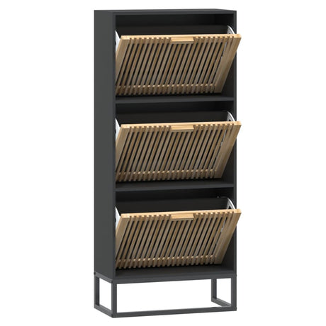 Shoe Cabinet 52X25X120 Cm Engineered Wood