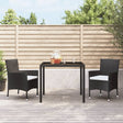 Garden Chairs With Cushions 2 Pcs Black Poly Rattan