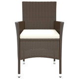 Garden Chairs With Cushions 4 Pcs Brown Poly Rattan