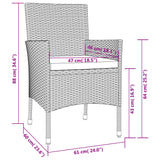 Garden Chairs With Cushions 4 Pcs Brown Poly Rattan