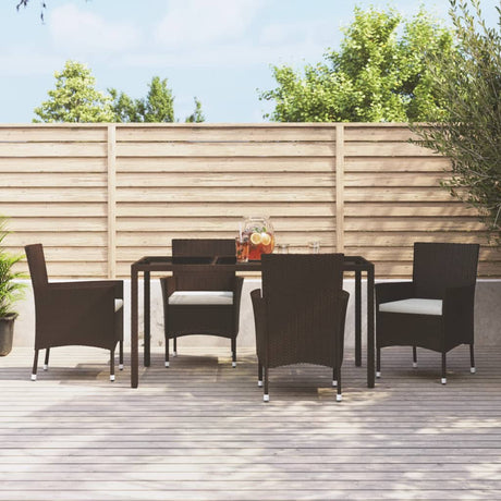 Garden Chairs With Cushions 4 Pcs Brown Poly Rattan