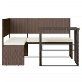 Garden Sofa With Table And Cushions L-Shaped Poly Rattan