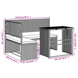 Garden Sofa With Table And Cushions L-Shaped Poly Rattan