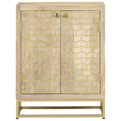 Sideboard With 2 Doors 55X30X70 Cm Solid Wood Mango