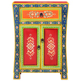 Hand Painted Sideboard 54X30X74 Cm Solid Wood Mango