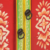 Hand Painted Sideboard 54X30X74 Cm Solid Wood Mango