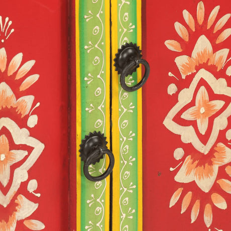 Hand Painted Sideboard 54X30X74 Cm Solid Wood Mango