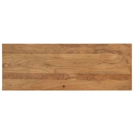 Dining Bench 110X40X46 Cm Solid Wood Acacia And Steel