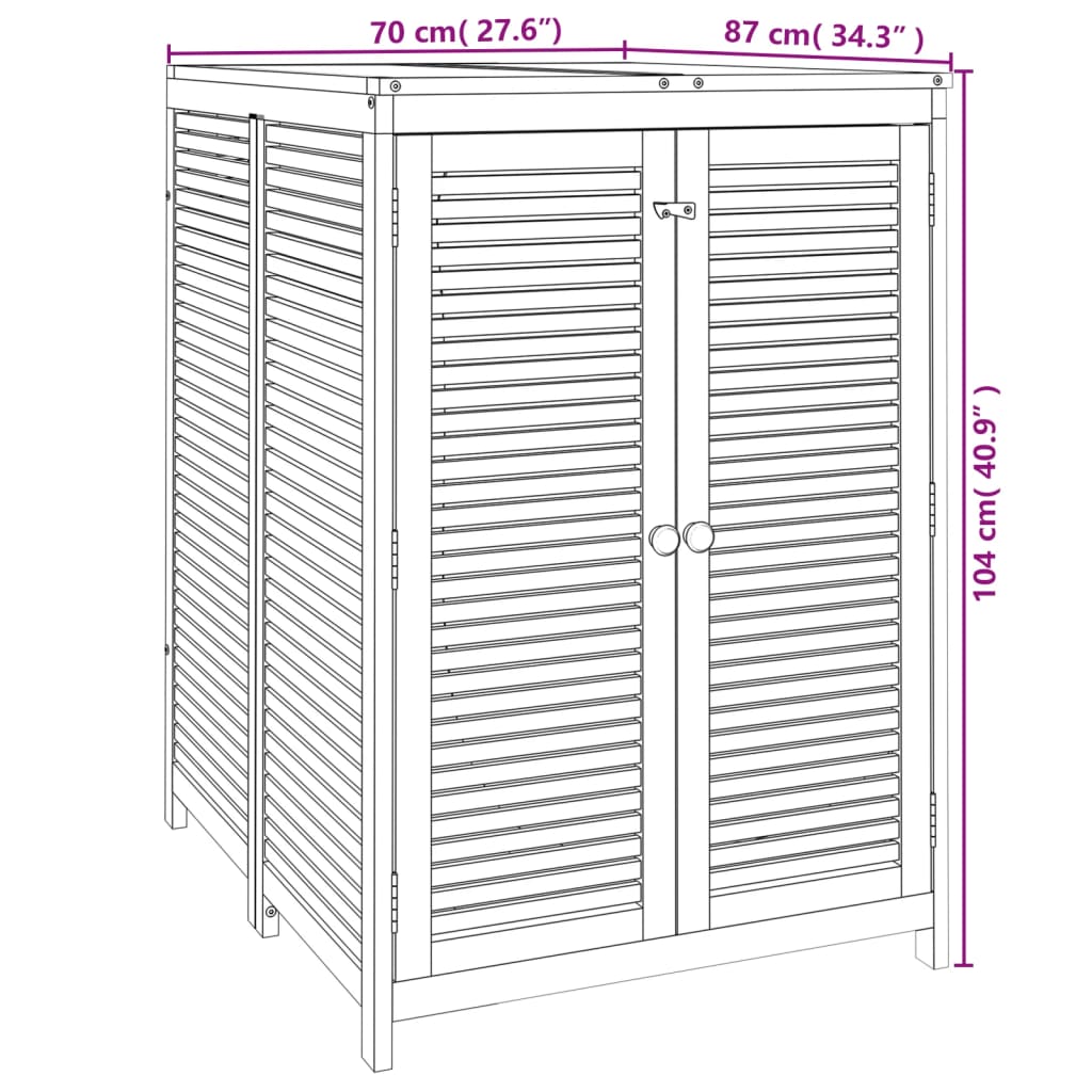 Garden Storage Box Solid Wood Acacia