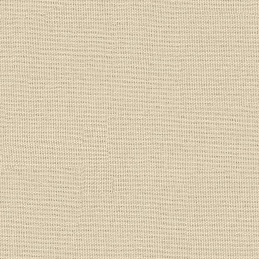 Sofa Bed with Armrests Cream Fabric
