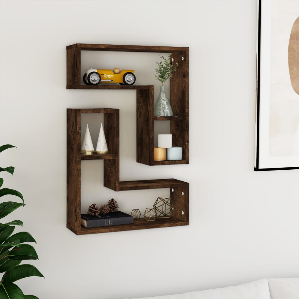 Wall Shelf 2 Pcs 50X15X50 Cm Engineered Wood