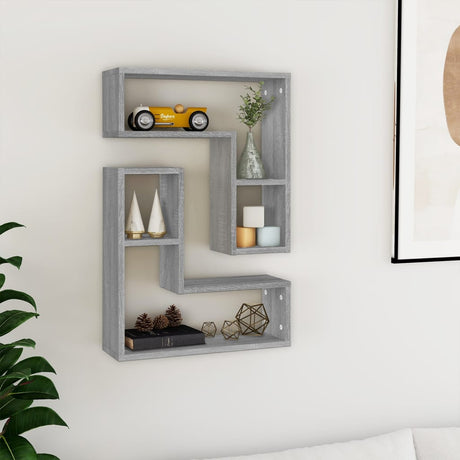 Wall Shelf 2 Pcs 50X15X50 Cm Engineered Wood