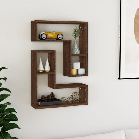 Wall Shelf 2 Pcs 50X15X50 Cm Engineered Wood