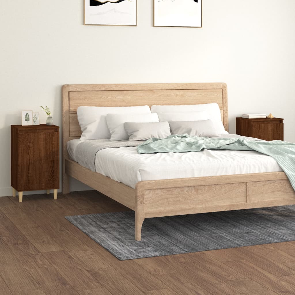 Bedside Cabinets 2 Pcs 40X35X70 Cm Engineered Wood
