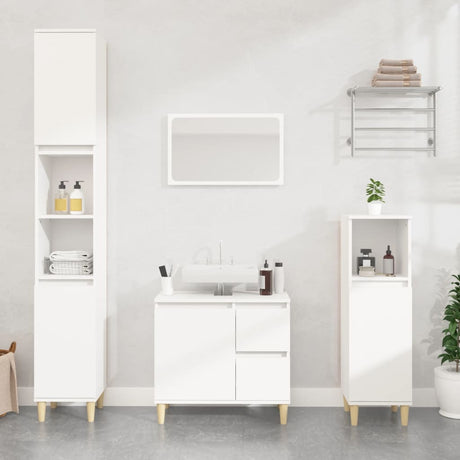 Bathroom Cabinet 30X30X190 Cm Engineered Wood
