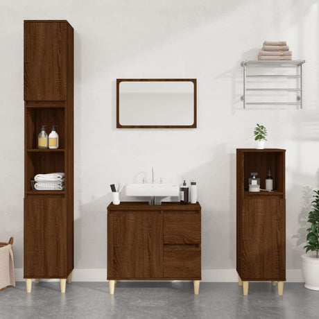 Bathroom Cabinet 30X30X190 Cm Engineered Wood