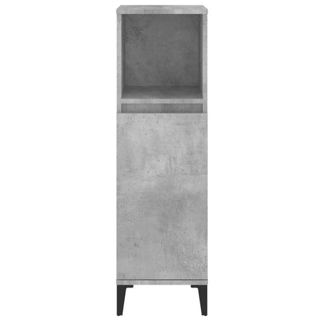 Bathroom Cabinet Concrete 30X30X100 Cm Engineered Wood