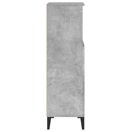 Bathroom Cabinet Concrete 30X30X100 Cm Engineered Wood