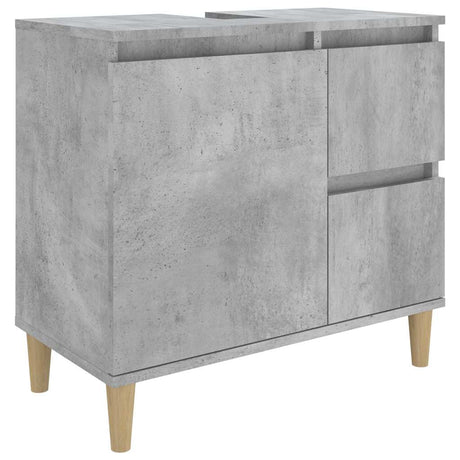 Bathroom Cabinet Concrete 65X33X60 Cm Engineered Wood