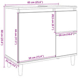 Bathroom Cabinet Concrete 65X33X60 Cm Engineered Wood
