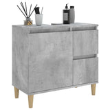 Bathroom Cabinet Concrete 65X33X60 Cm Engineered Wood